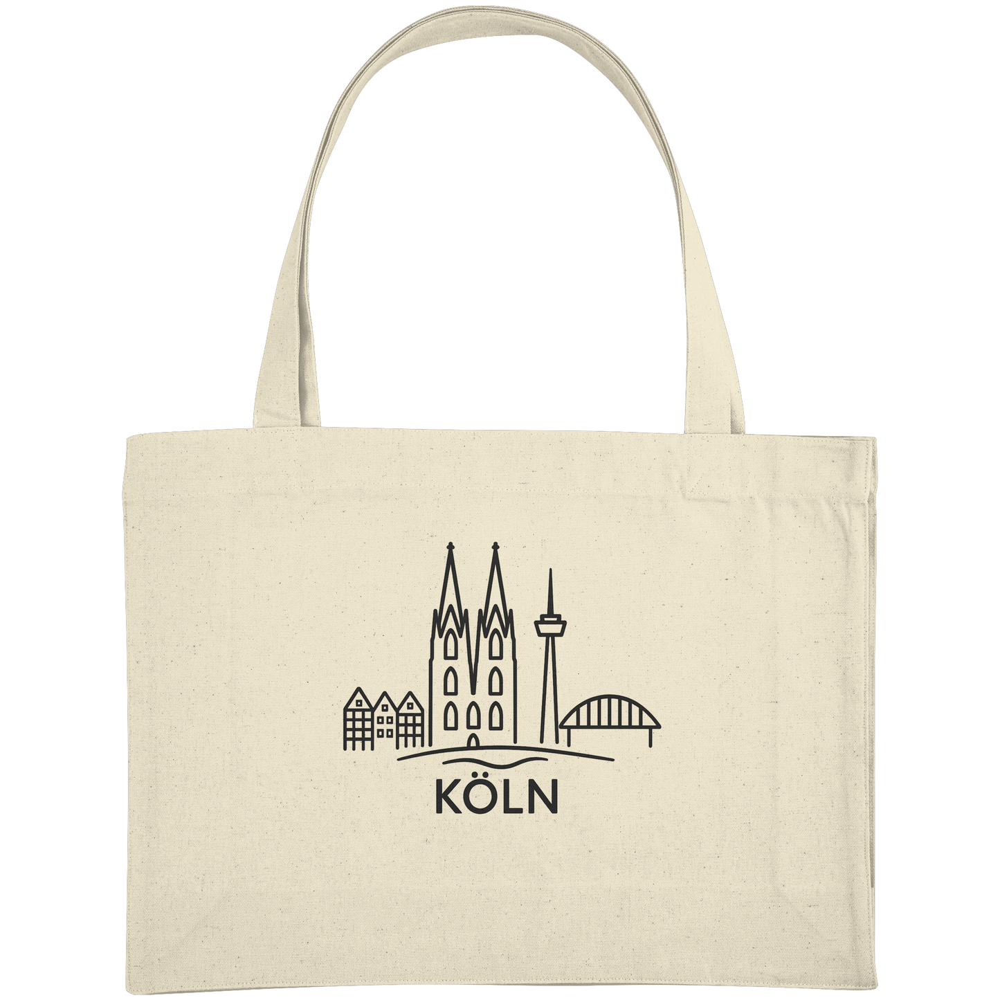 Köln Skyline (Druck) - Organic Shopping-Bag