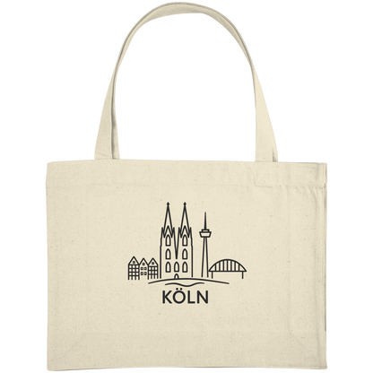 Köln Skyline (Druck) - Organic Shopping-Bag