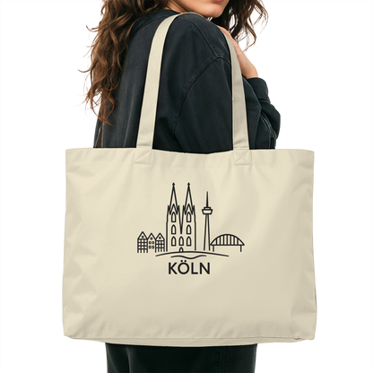 Köln Skyline (Druck) - Organic Shopping-Bag