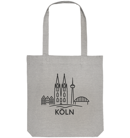 Köln Skyline (Druck) - Organic Tote-Bag