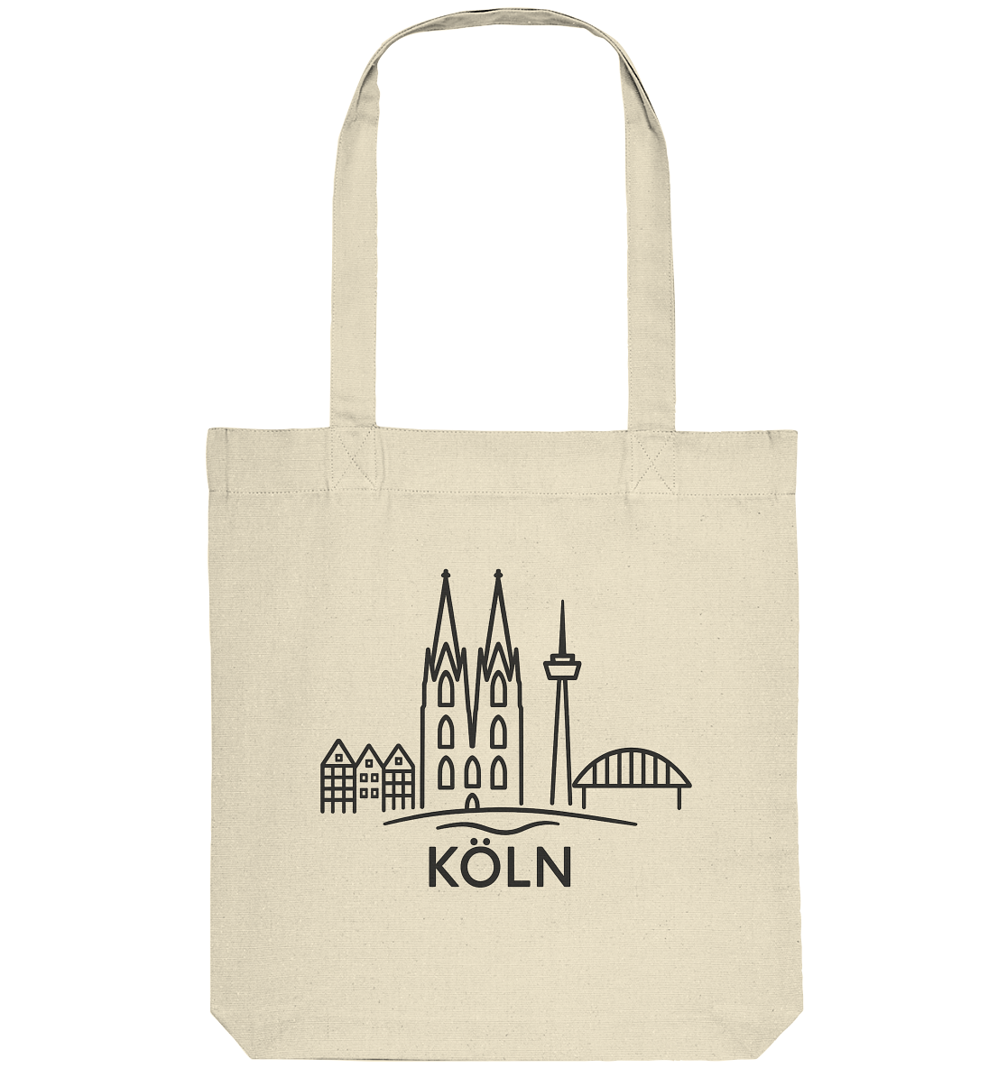 Köln Skyline (Druck) - Organic Tote-Bag