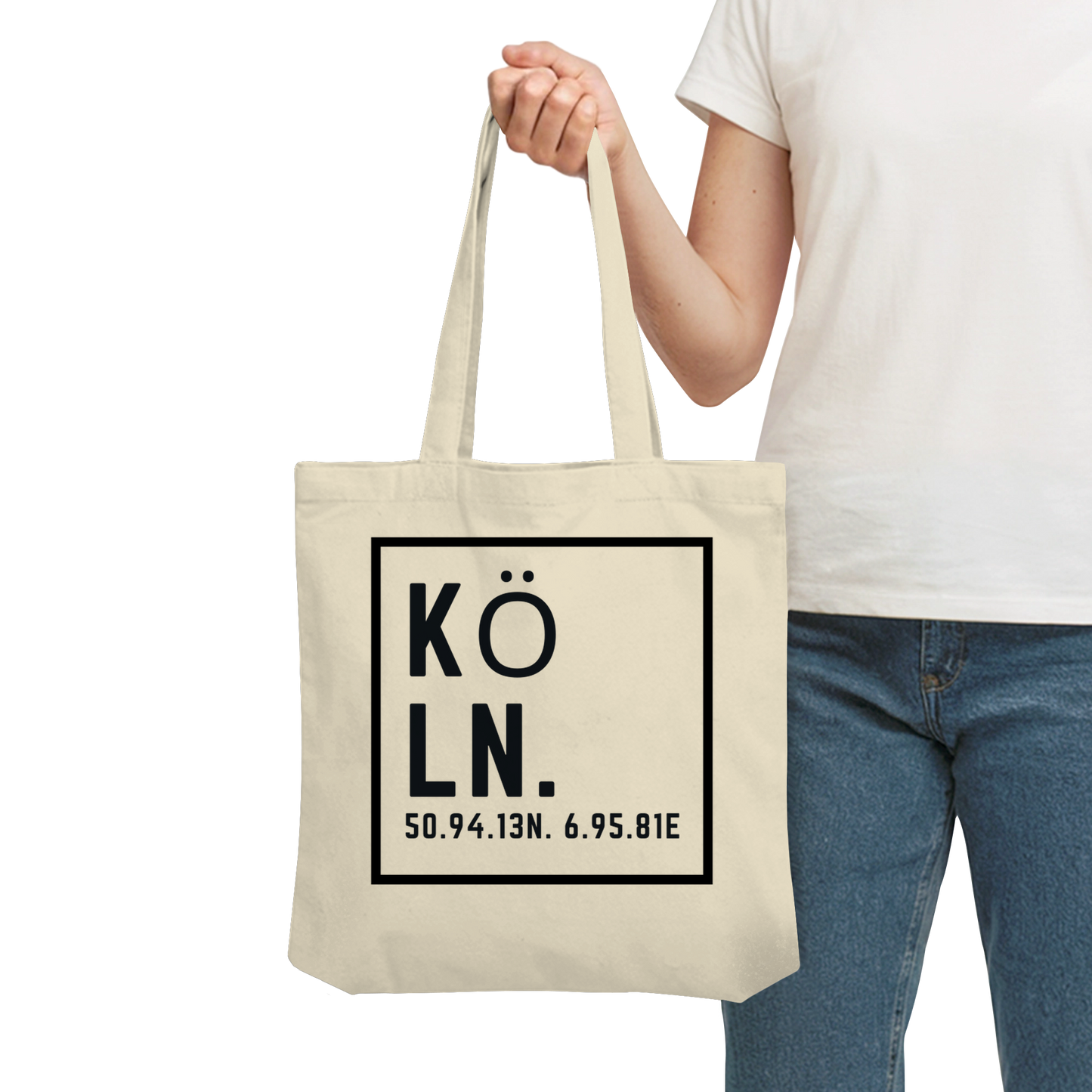 Köln Skyline (Druck) - Organic Tote-Bag