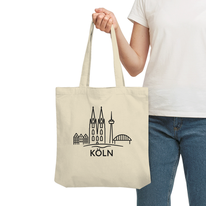 Köln Skyline (Druck) - Organic Tote-Bag