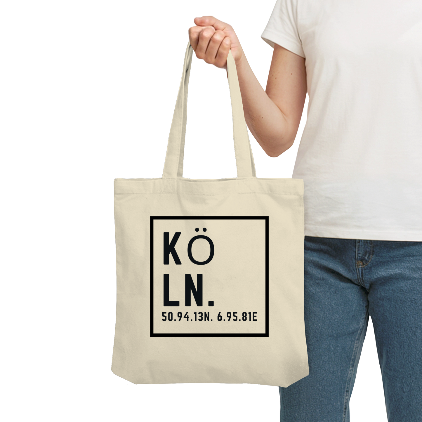 Köln Koordinaten (Druck) - Accessoires - Organic Tote-Bag