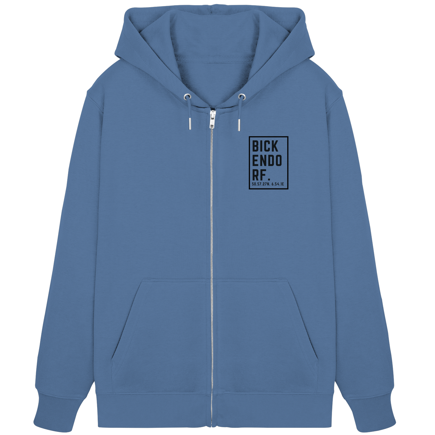 Bickendorf Koordinaten (kleiner Druck auf der Brust) - Organic Zipper