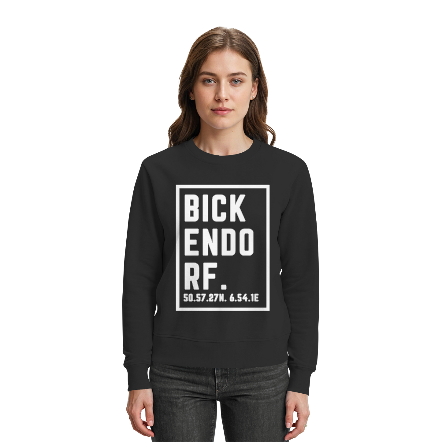 Bickendorf Koordinaten (großer Druck auf der Brust) - Premium Sweatshirt