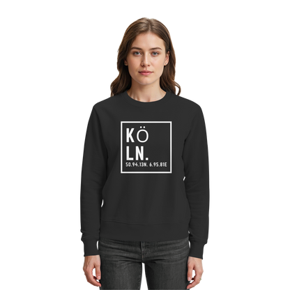 Köln Koordinaten (großer Druck auf der Brust) - Premium Sweatshirt