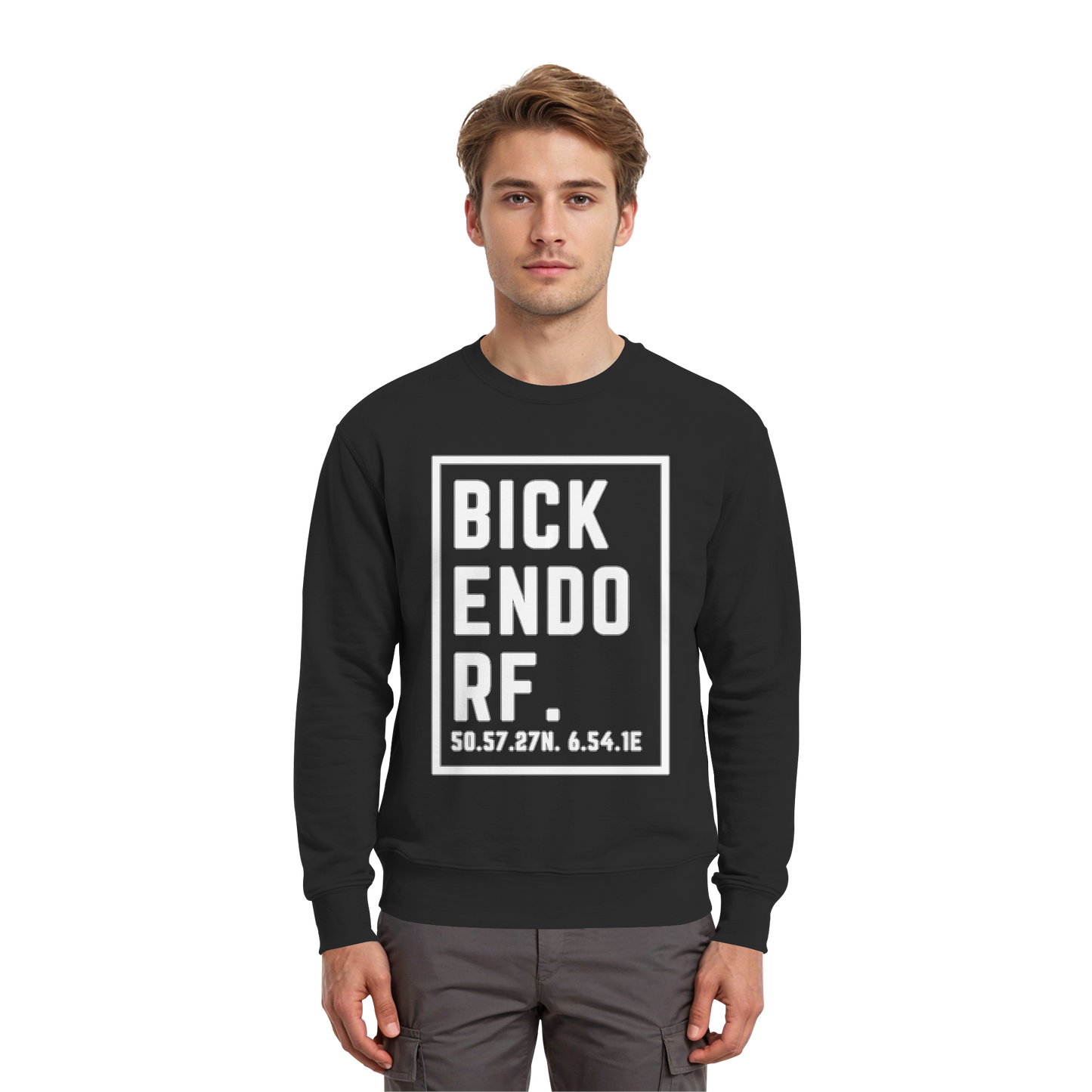 Bickendorf Koordinaten (großer Druck auf der Brust) - Premium Sweatshirt