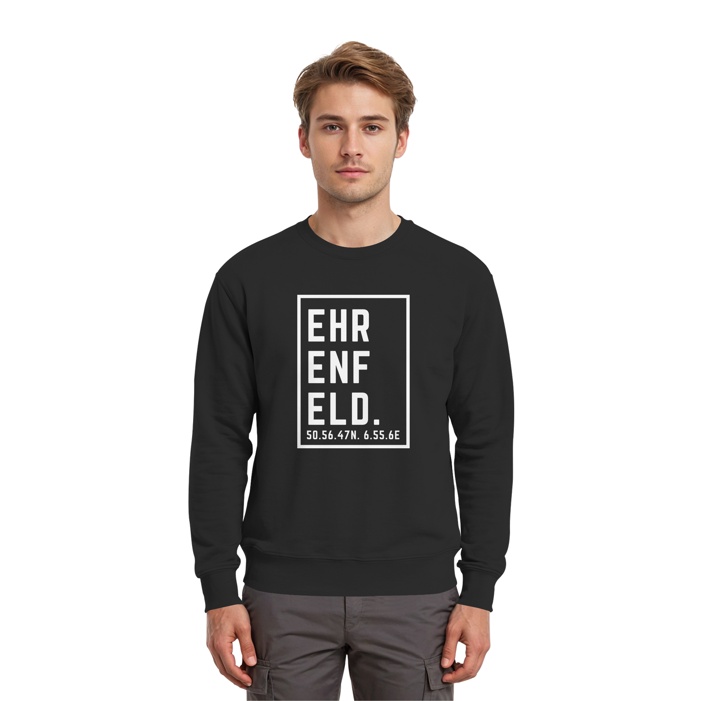 Ehrenfeld Koordinaten (großer Druck auf der Brust) - Premium Sweatshirt