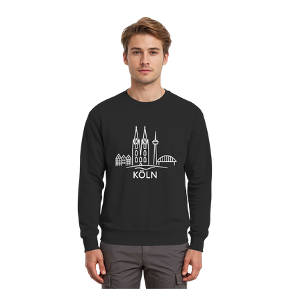Köln Skyline (großer Druck auf der Brust) - Premium Sweatshirt