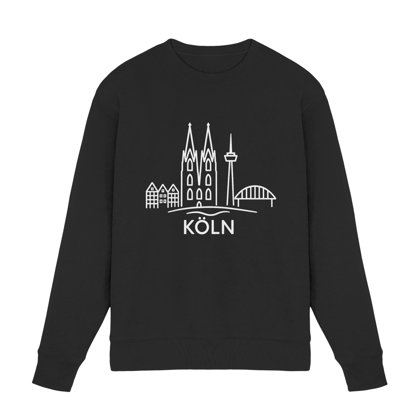 Köln Skyline (großer Druck auf der Brust) - Premium Sweatshirt