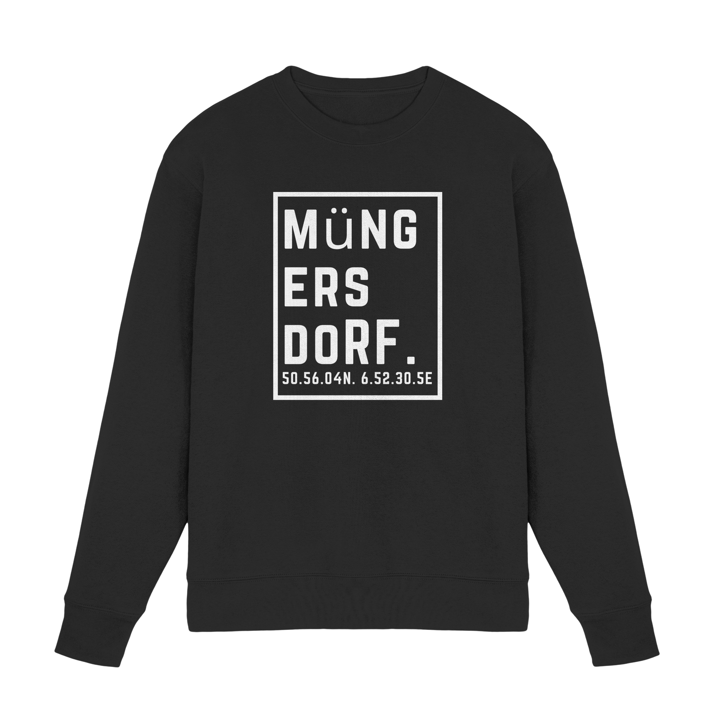 Müngersdorf Koordinaten (großer Druck auf der Brust) - Premium Sweatshirt