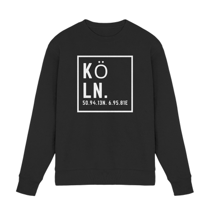 Köln Koordinaten (großer Druck auf der Brust) - Premium Sweatshirt