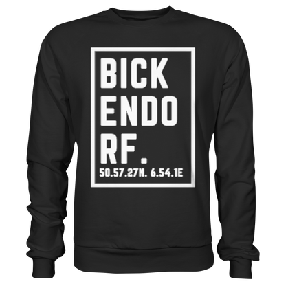 Bickendorf Koordinaten (großer Druck auf der Brust) - Premium Sweatshirt