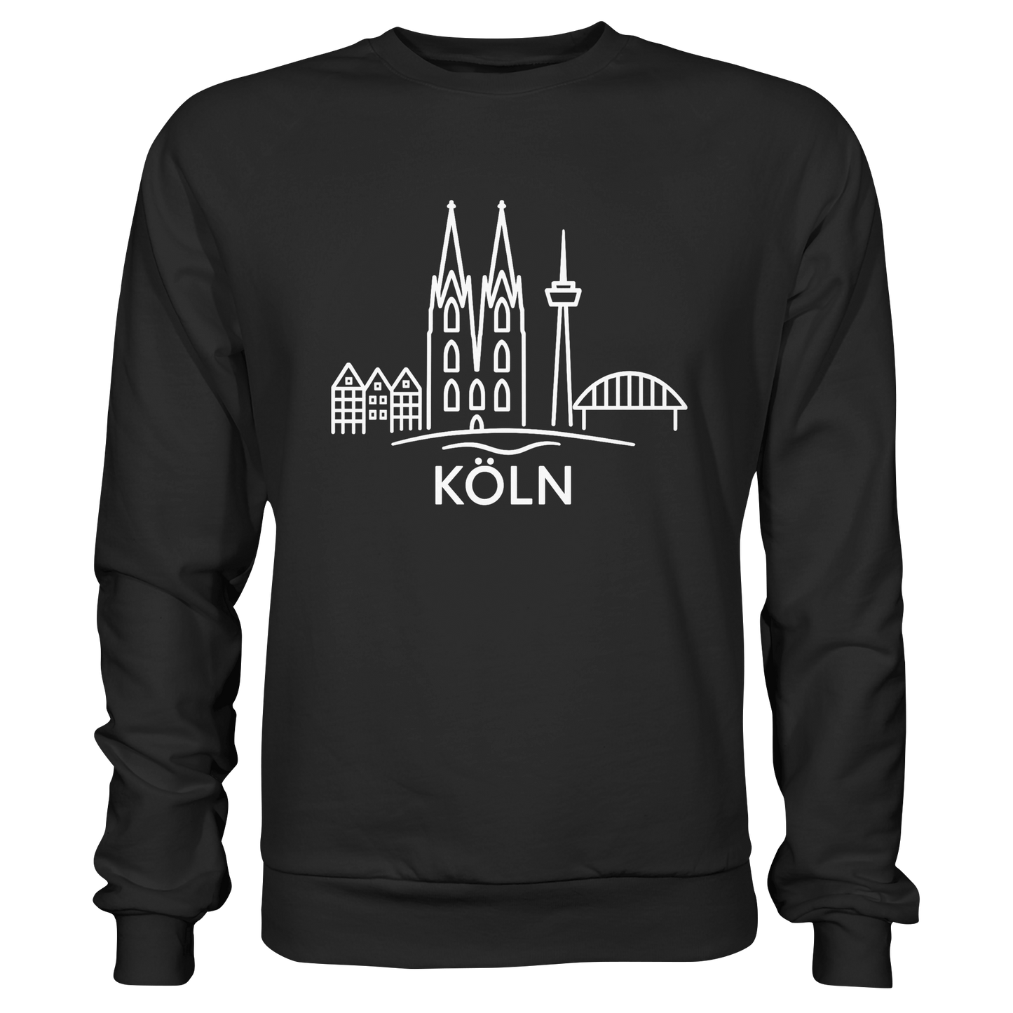 Köln Skyline (großer Druck auf der Brust) - Premium Sweatshirt