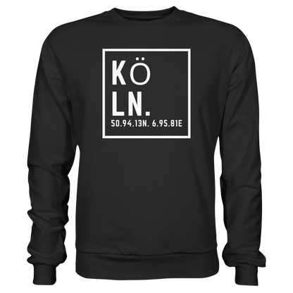 Köln Koordinaten (großer Druck auf der Brust) - Premium Sweatshirt