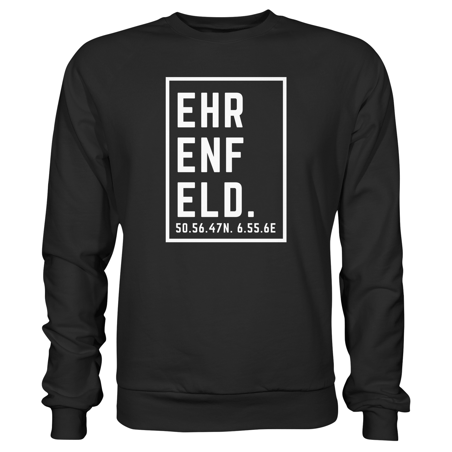 Ehrenfeld Koordinaten (großer Druck auf der Brust) - Premium Sweatshirt