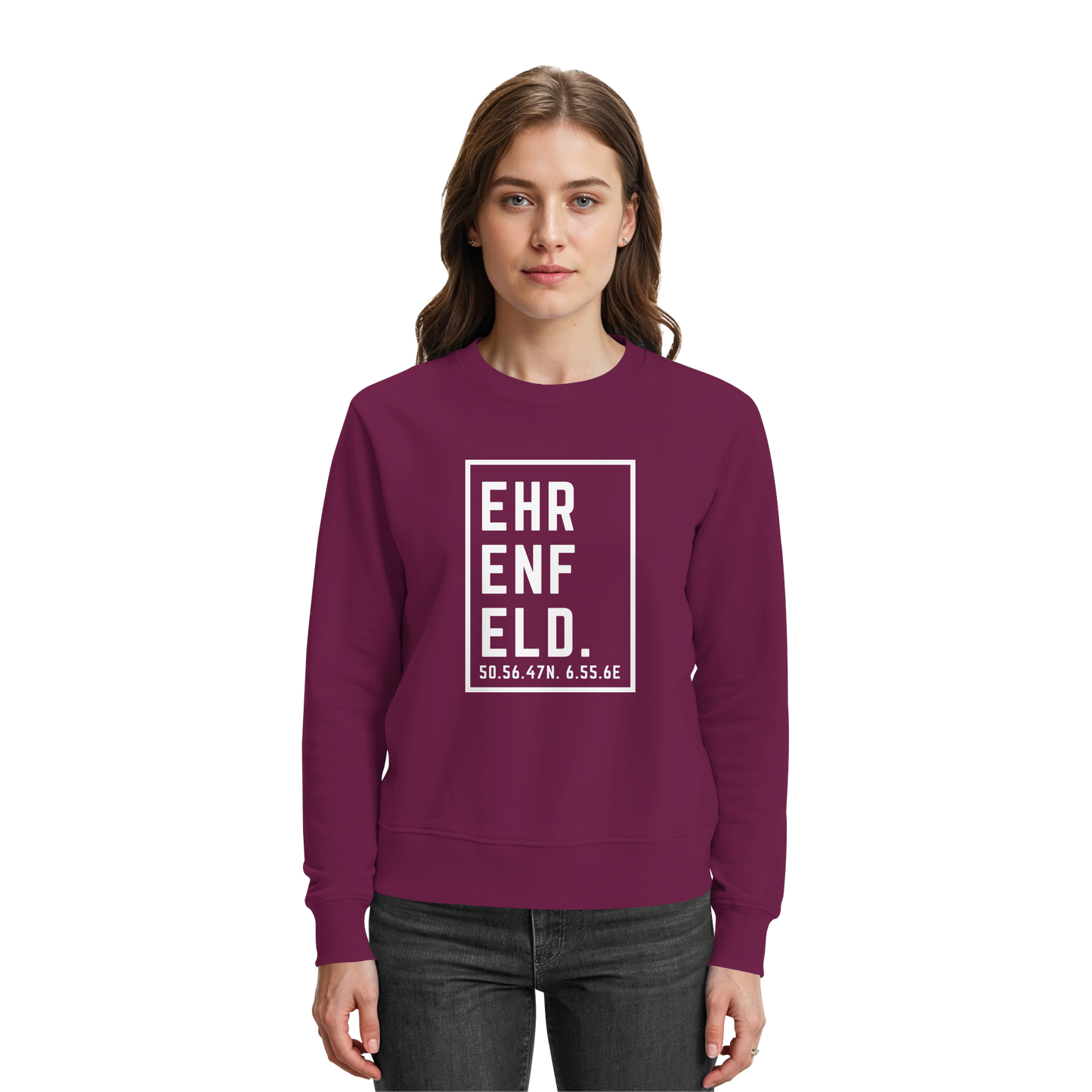 Ehrenfeld Koordinaten (großer Druck auf der Brust) - Premium Sweatshirt