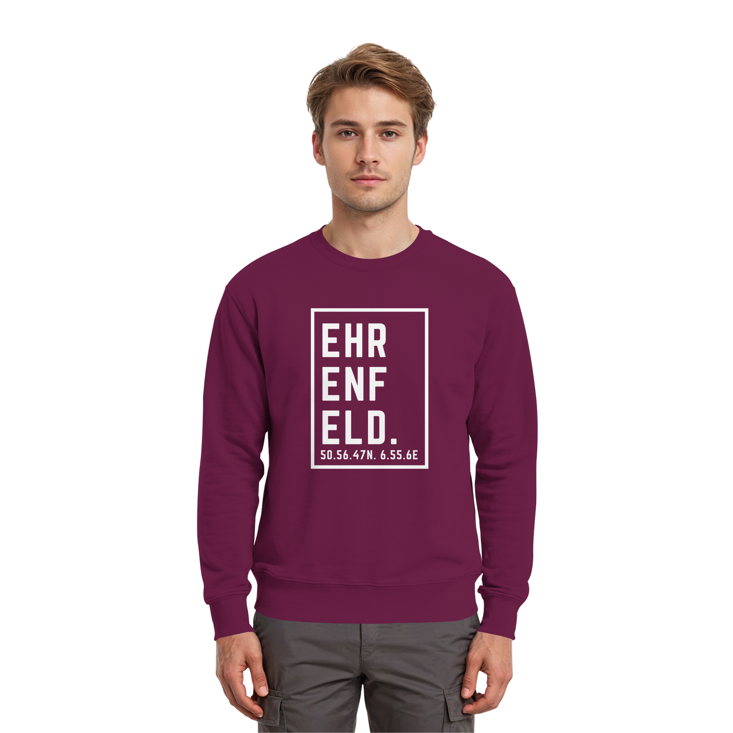 Ehrenfeld Koordinaten (großer Druck auf der Brust) - Premium Sweatshirt