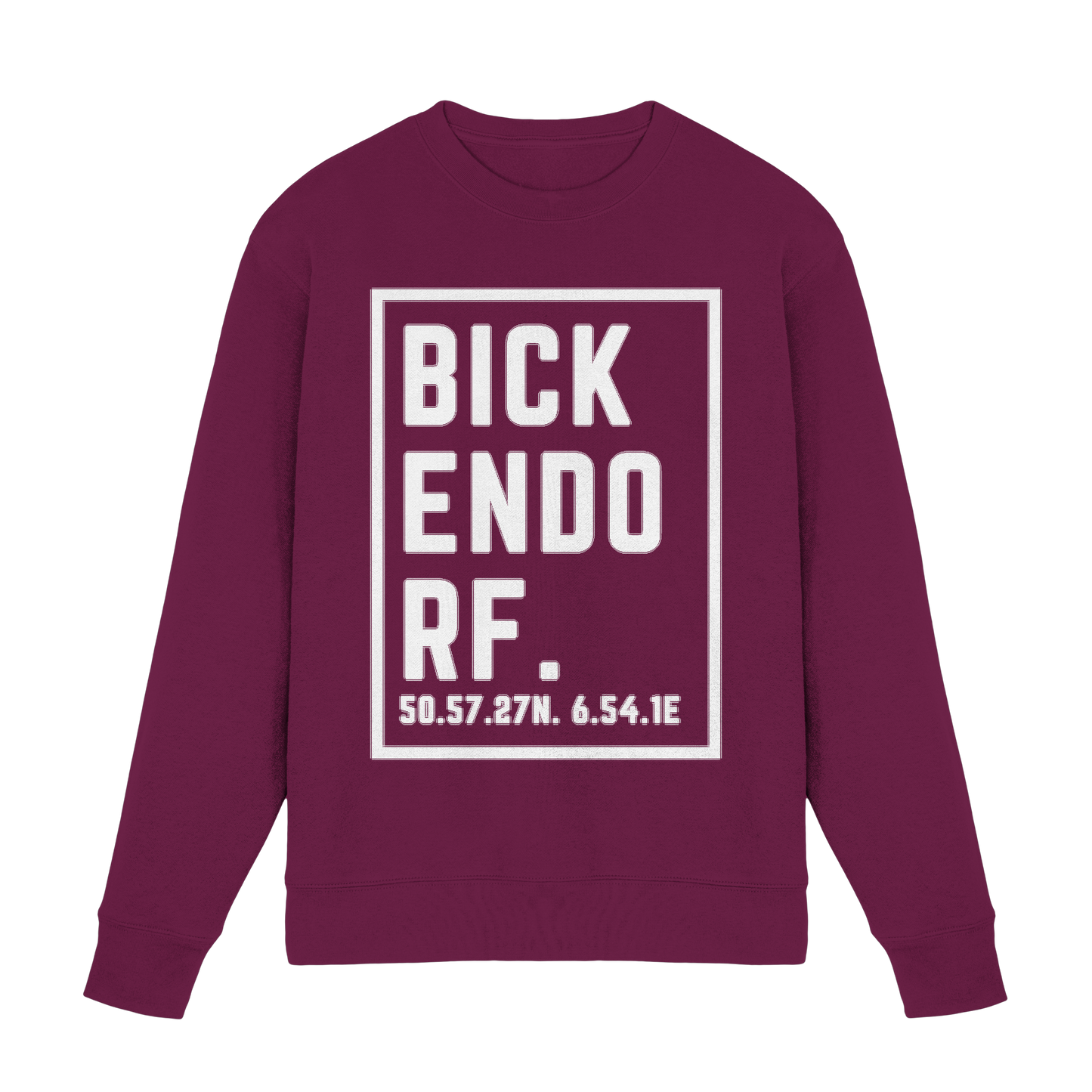 Bickendorf Koordinaten (großer Druck auf der Brust) - Premium Sweatshirt