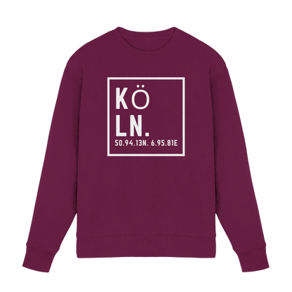 Köln Koordinaten (großer Druck auf der Brust) - Premium Sweatshirt
