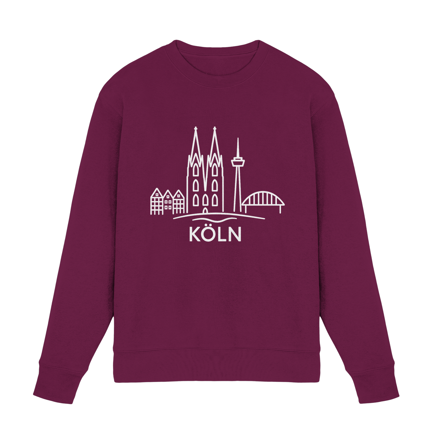 Köln Skyline (großer Druck auf der Brust) - Premium Sweatshirt