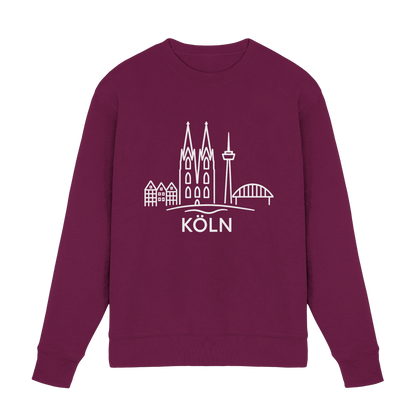 Köln Skyline (großer Druck auf der Brust) - Premium Sweatshirt