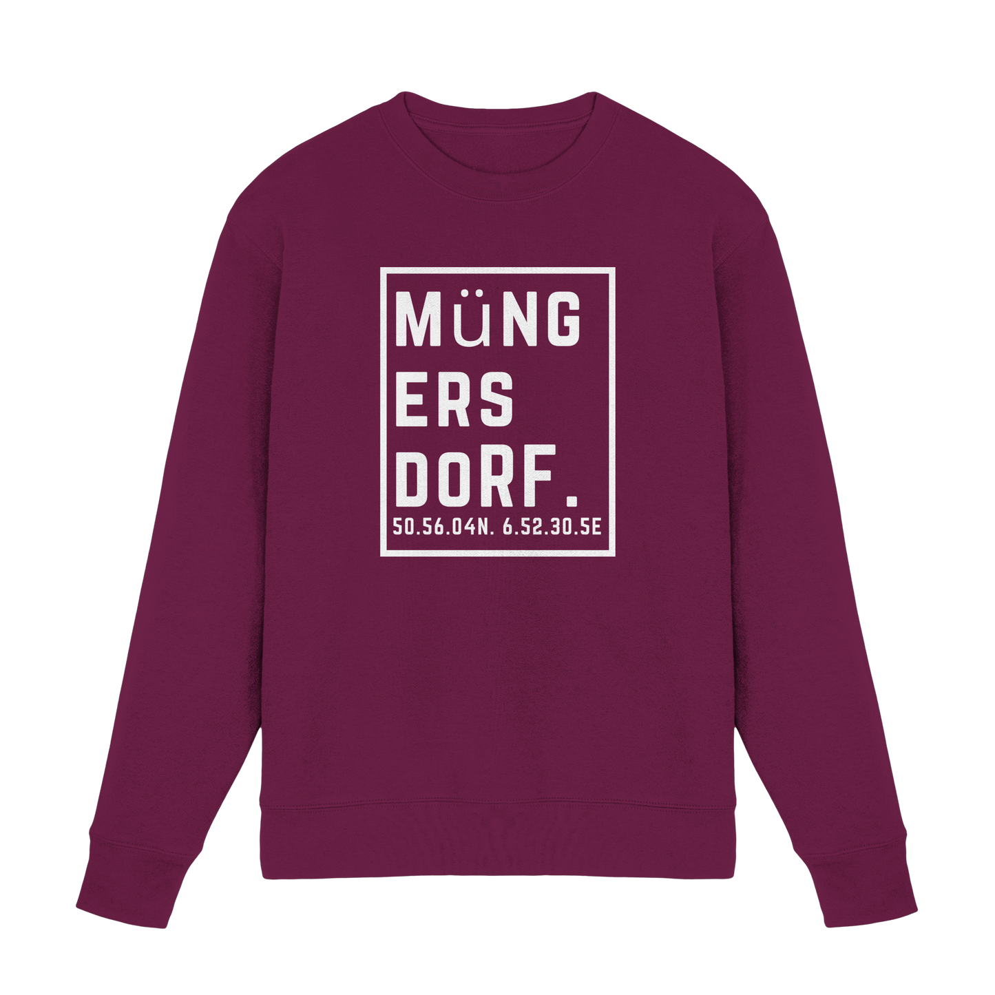 Müngersdorf Koordinaten (großer Druck auf der Brust) - Premium Sweatshirt