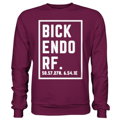 Bickendorf Koordinaten (großer Druck auf der Brust) - Premium Sweatshirt