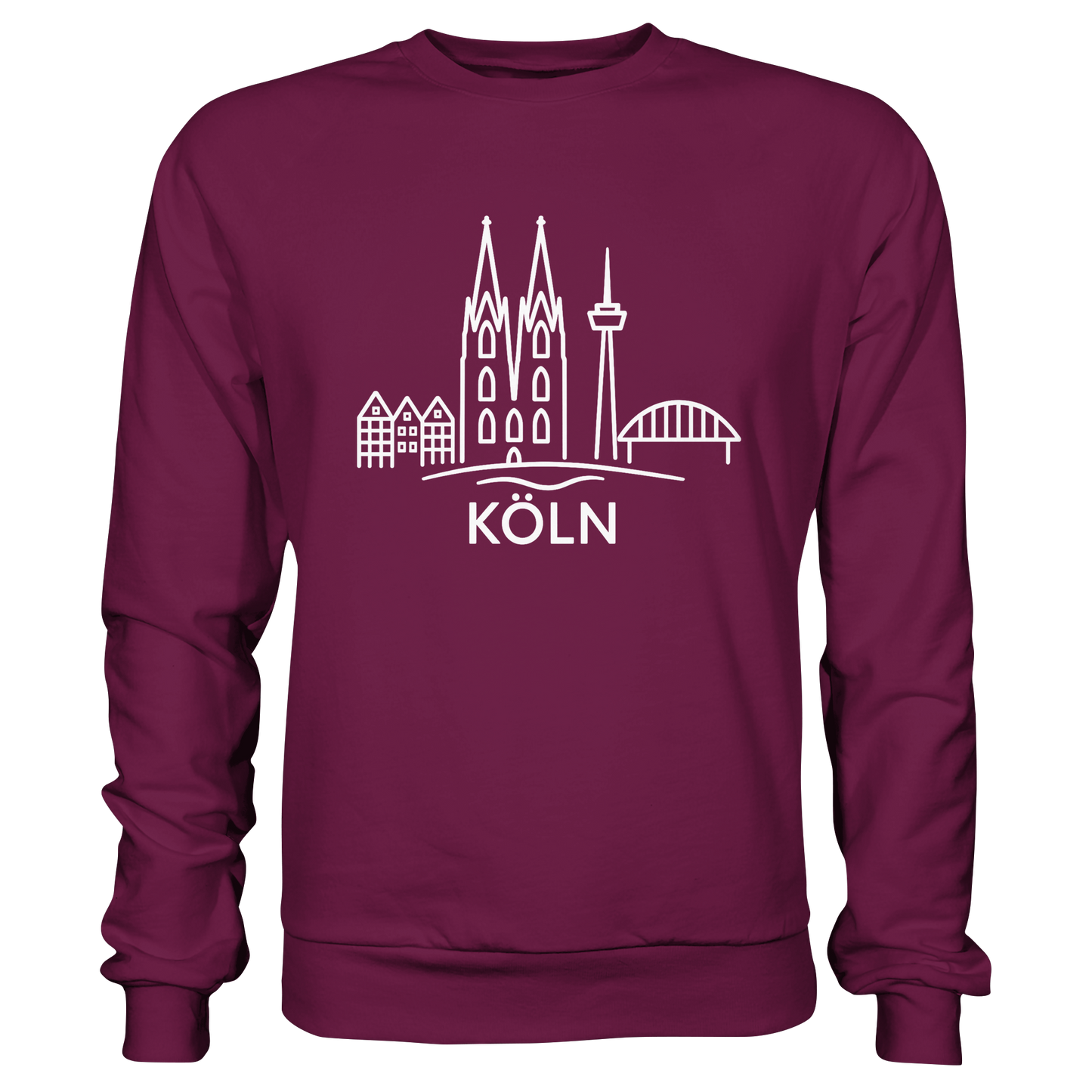 Köln Skyline (großer Druck auf der Brust) - Premium Sweatshirt
