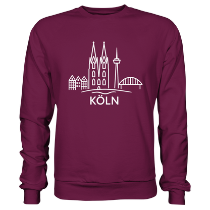 Köln Skyline (großer Druck auf der Brust) - Premium Sweatshirt