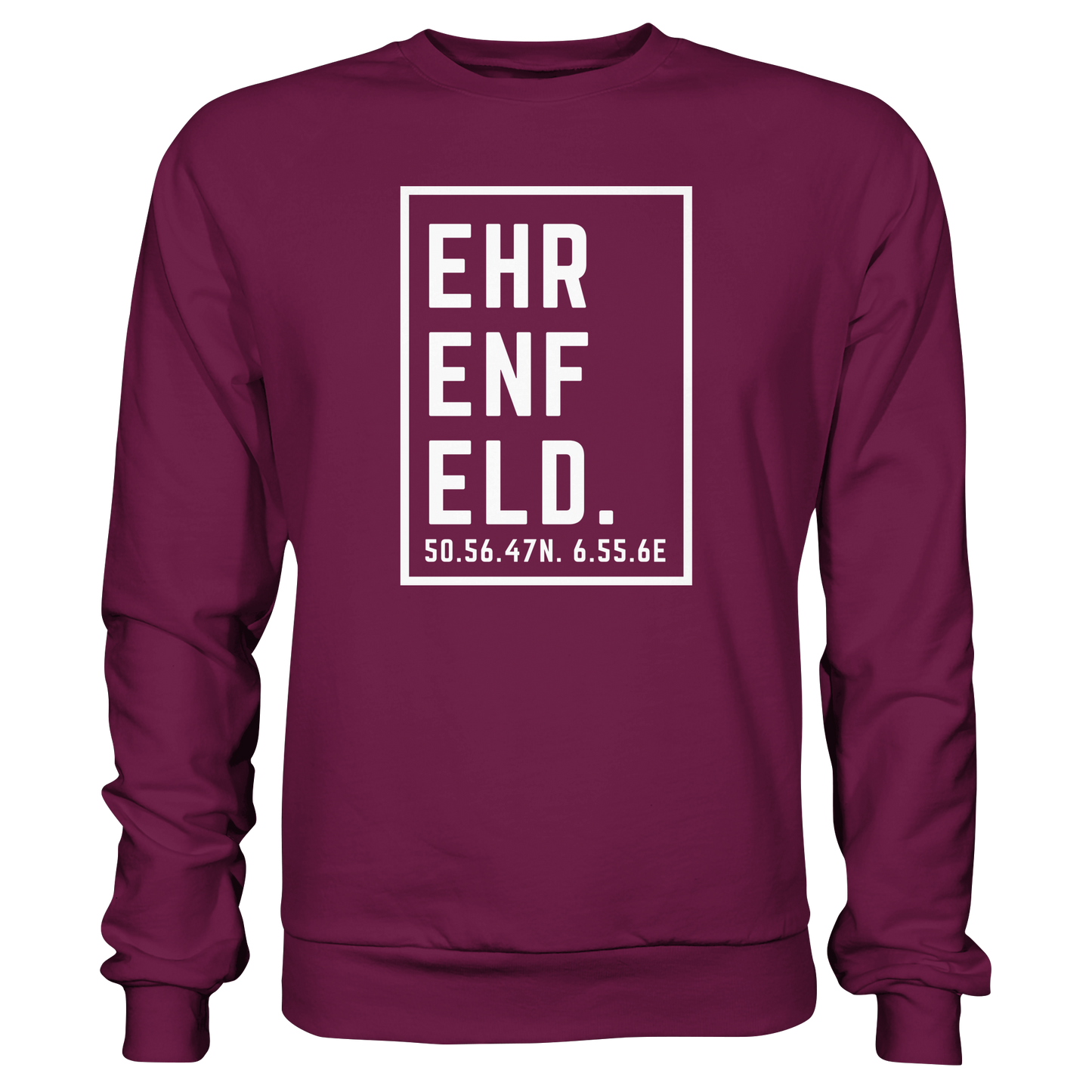 Ehrenfeld Koordinaten (großer Druck auf der Brust) - Premium Sweatshirt