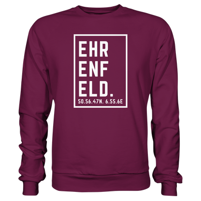 Ehrenfeld Koordinaten (großer Druck auf der Brust) - Premium Sweatshirt