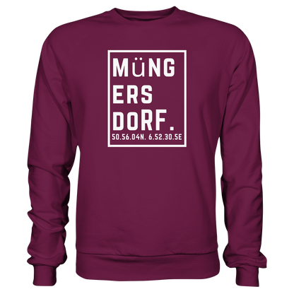 Müngersdorf Koordinaten (großer Druck auf der Brust) - Premium Sweatshirt