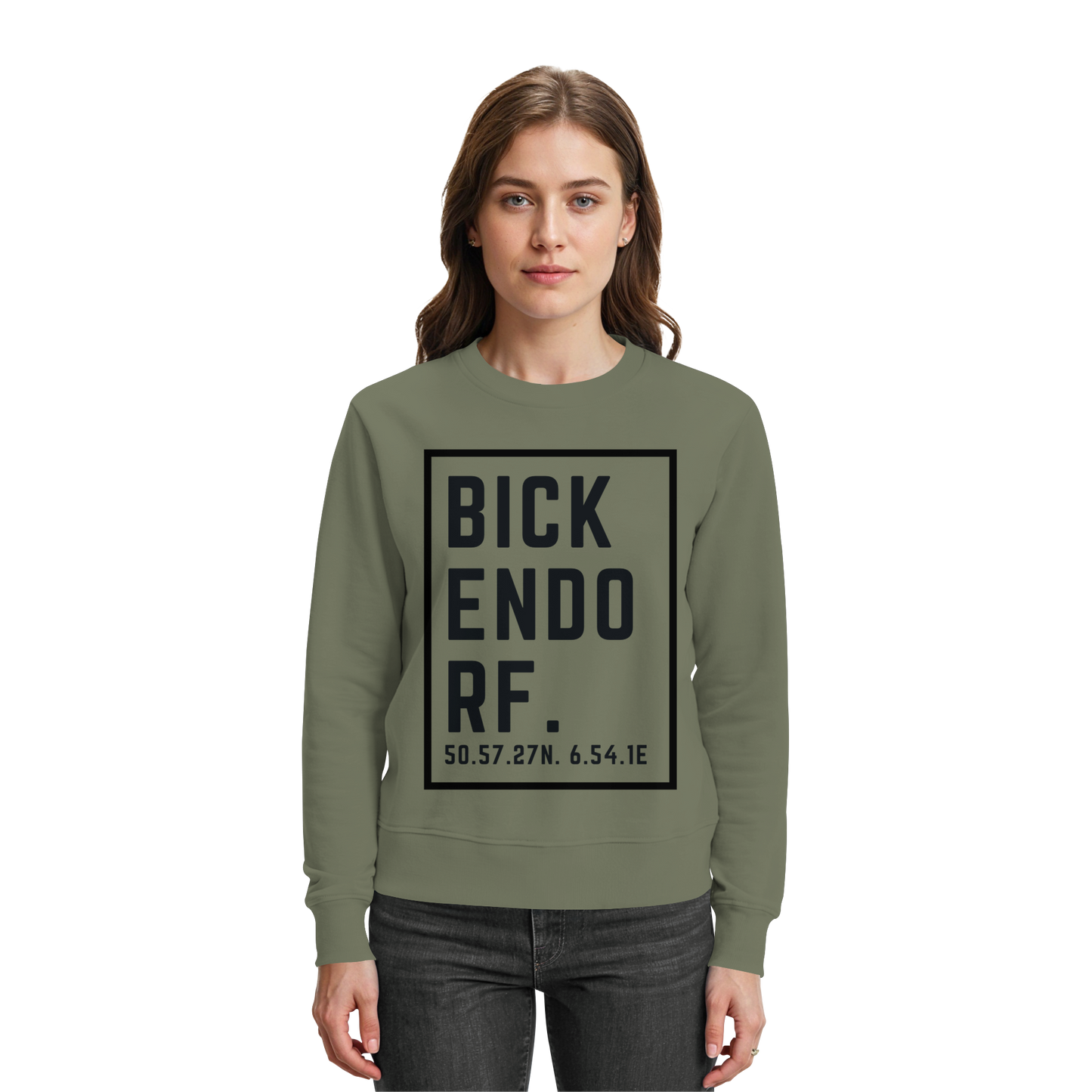 Bickendorf Koordinaten (großer Druck auf der Brust) - Premium Sweatshirt