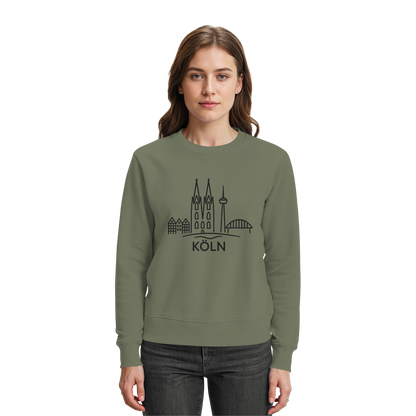 Köln Skyline (großer Druck auf der Brust) - Premium Sweatshirt