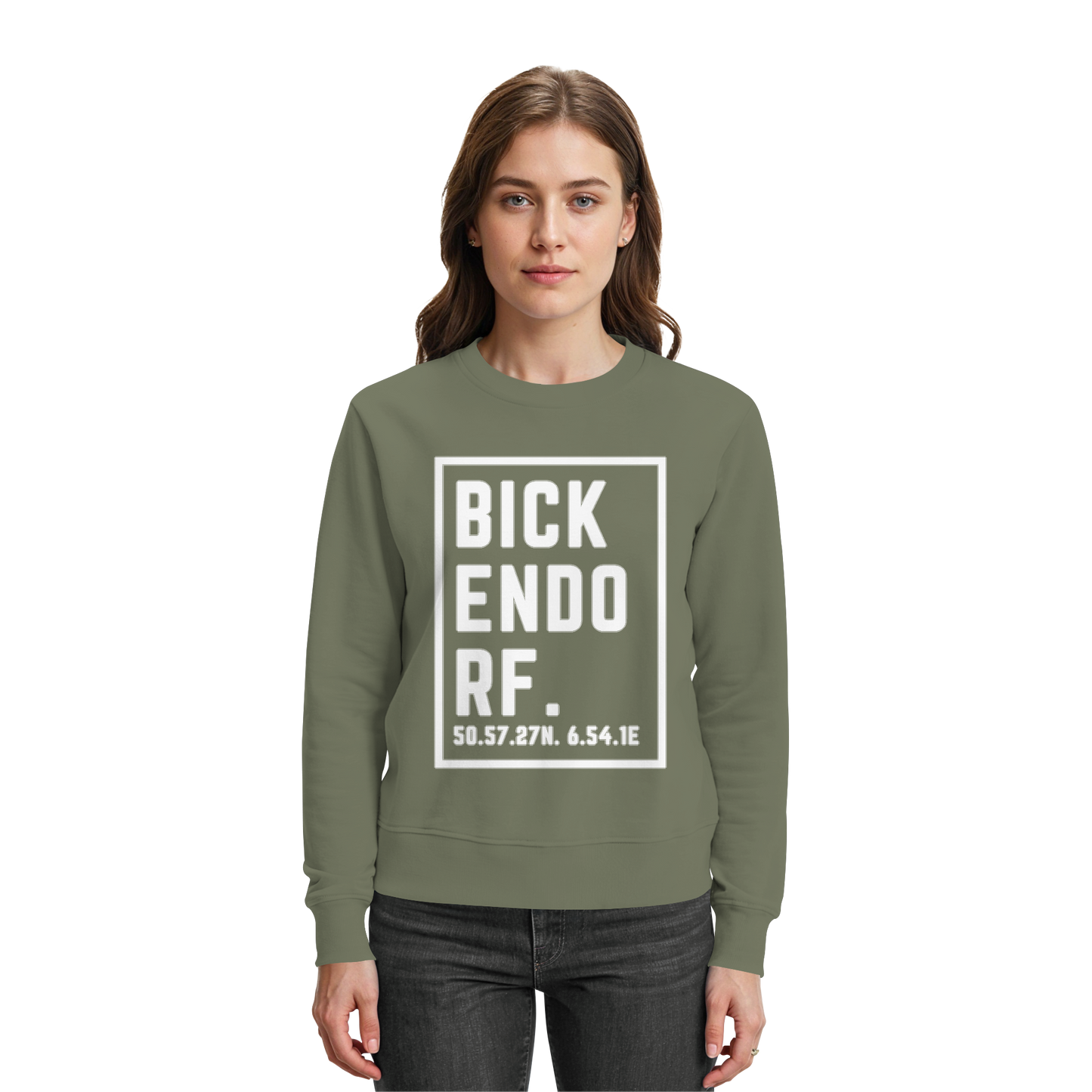 Bickendorf Koordinaten (großer Druck auf der Brust) - Premium Sweatshirt