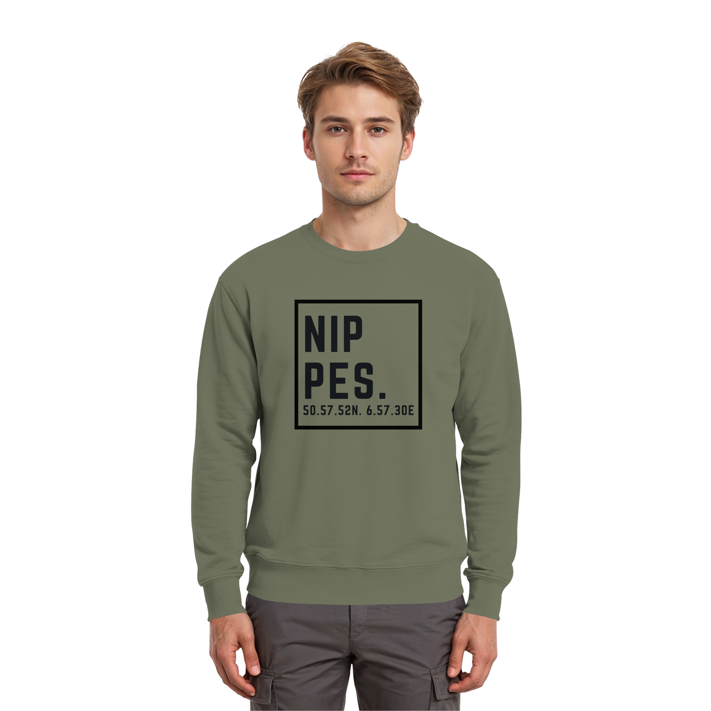 Nippes Koordinaten (großer Druck auf der Brust) - Premium Sweatshirt