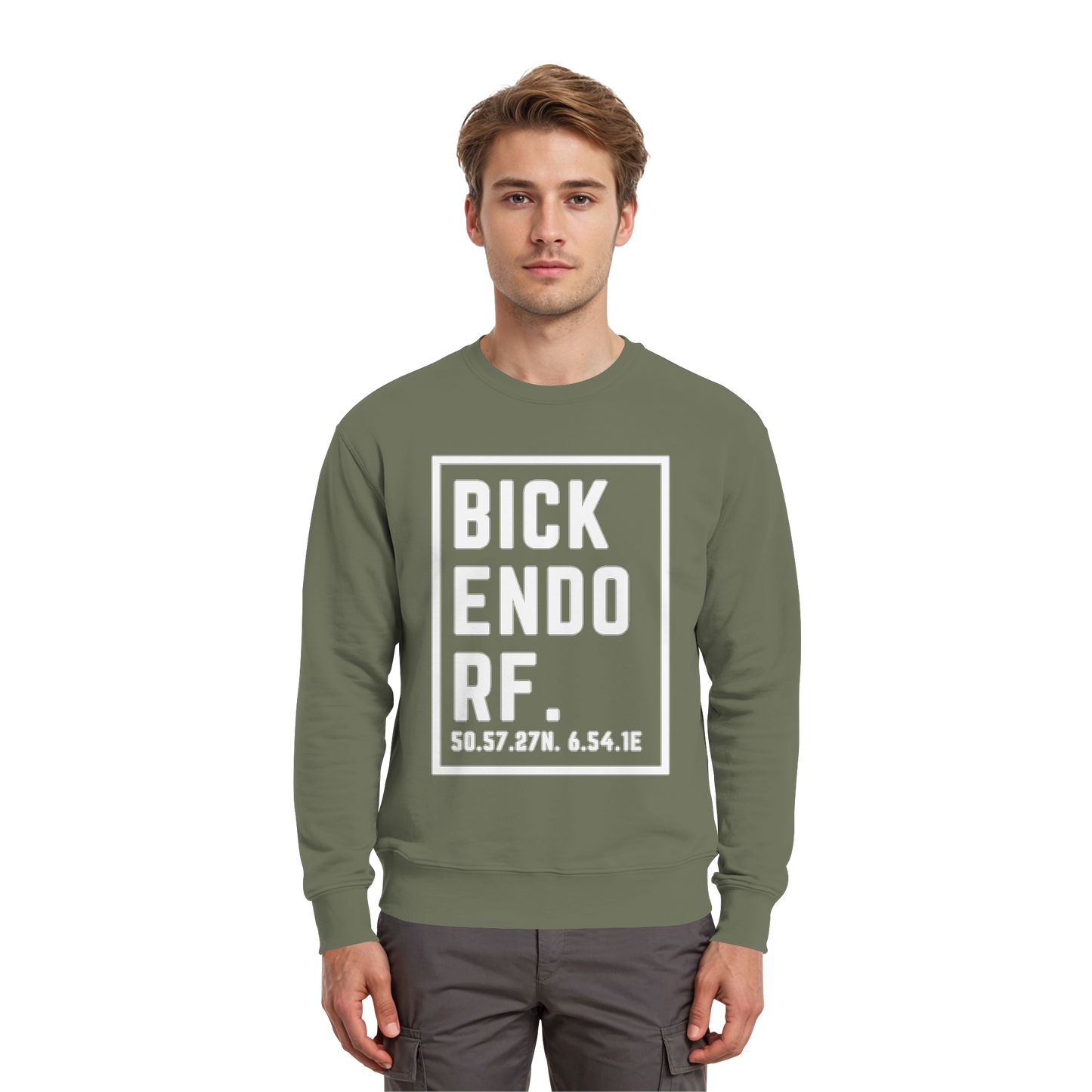 Bickendorf Koordinaten (großer Druck auf der Brust) - Premium Sweatshirt