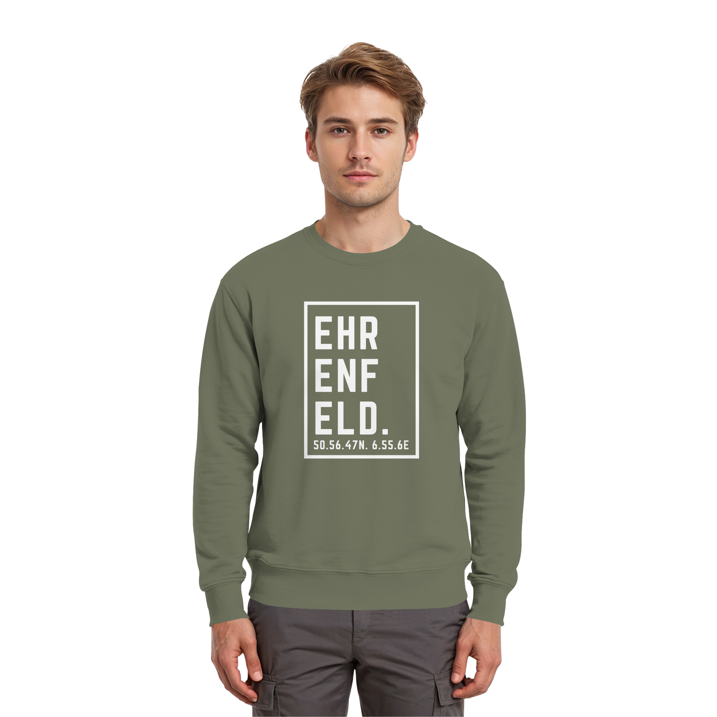 Ehrenfeld Koordinaten (großer Druck auf der Brust) - Premium Sweatshirt