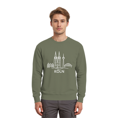 Köln Skyline (großer Druck auf der Brust) - Premium Sweatshirt