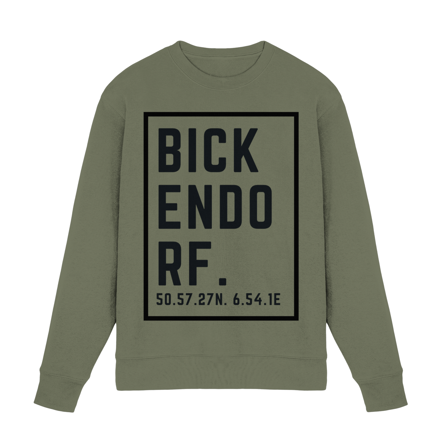 Bickendorf Koordinaten (großer Druck auf der Brust) - Premium Sweatshirt