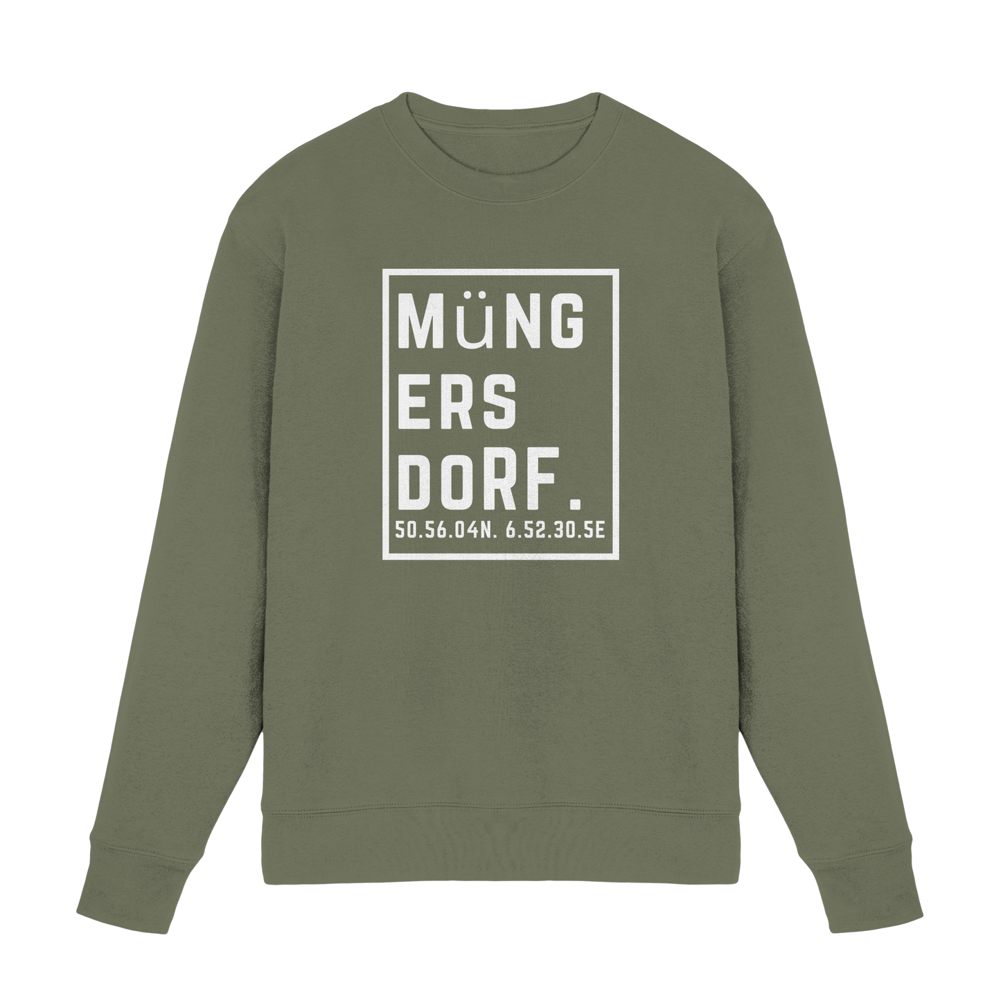 Müngersdorf Koordinaten (großer Druck auf der Brust) - Premium Sweatshirt