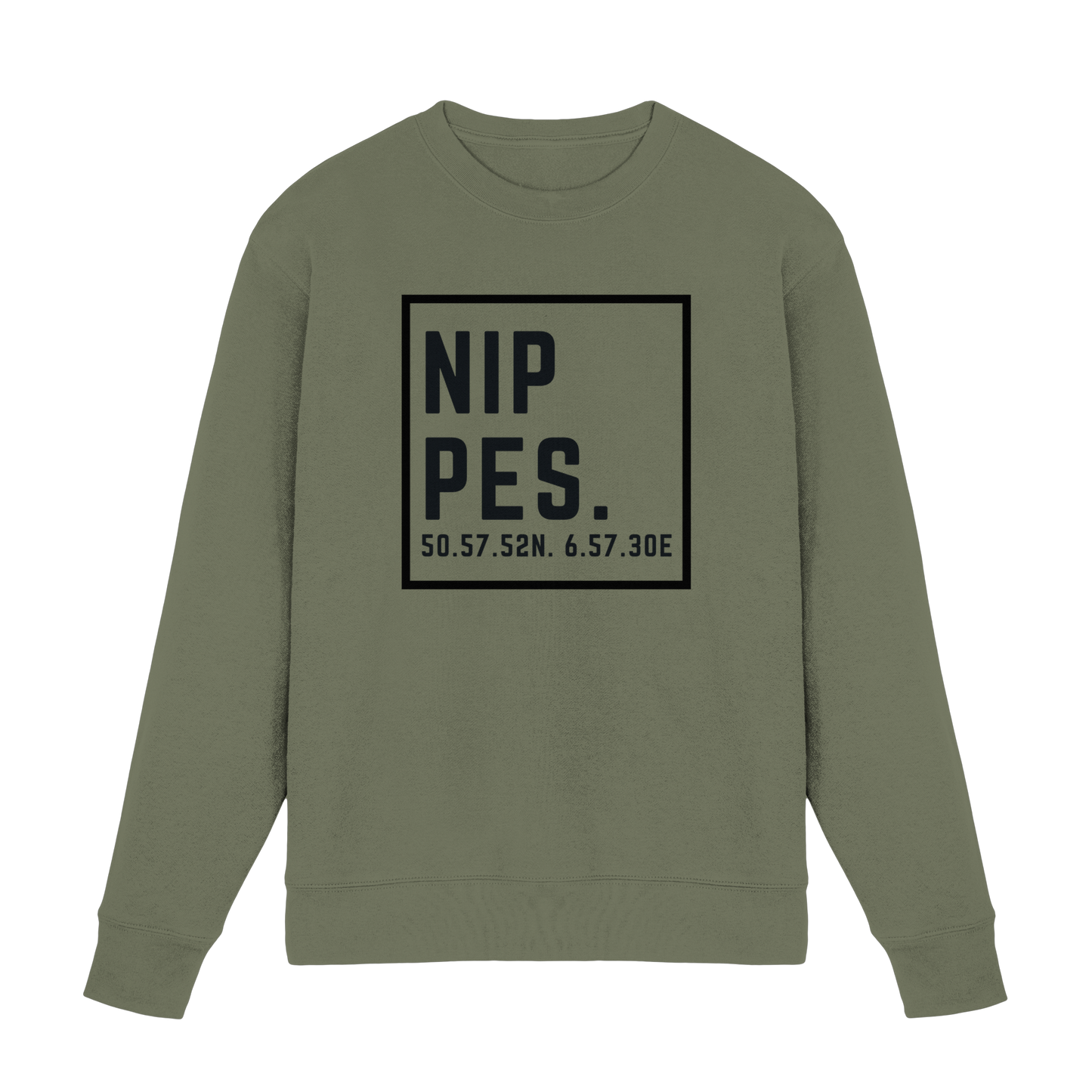 Nippes Koordinaten (großer Druck auf der Brust) - Premium Sweatshirt