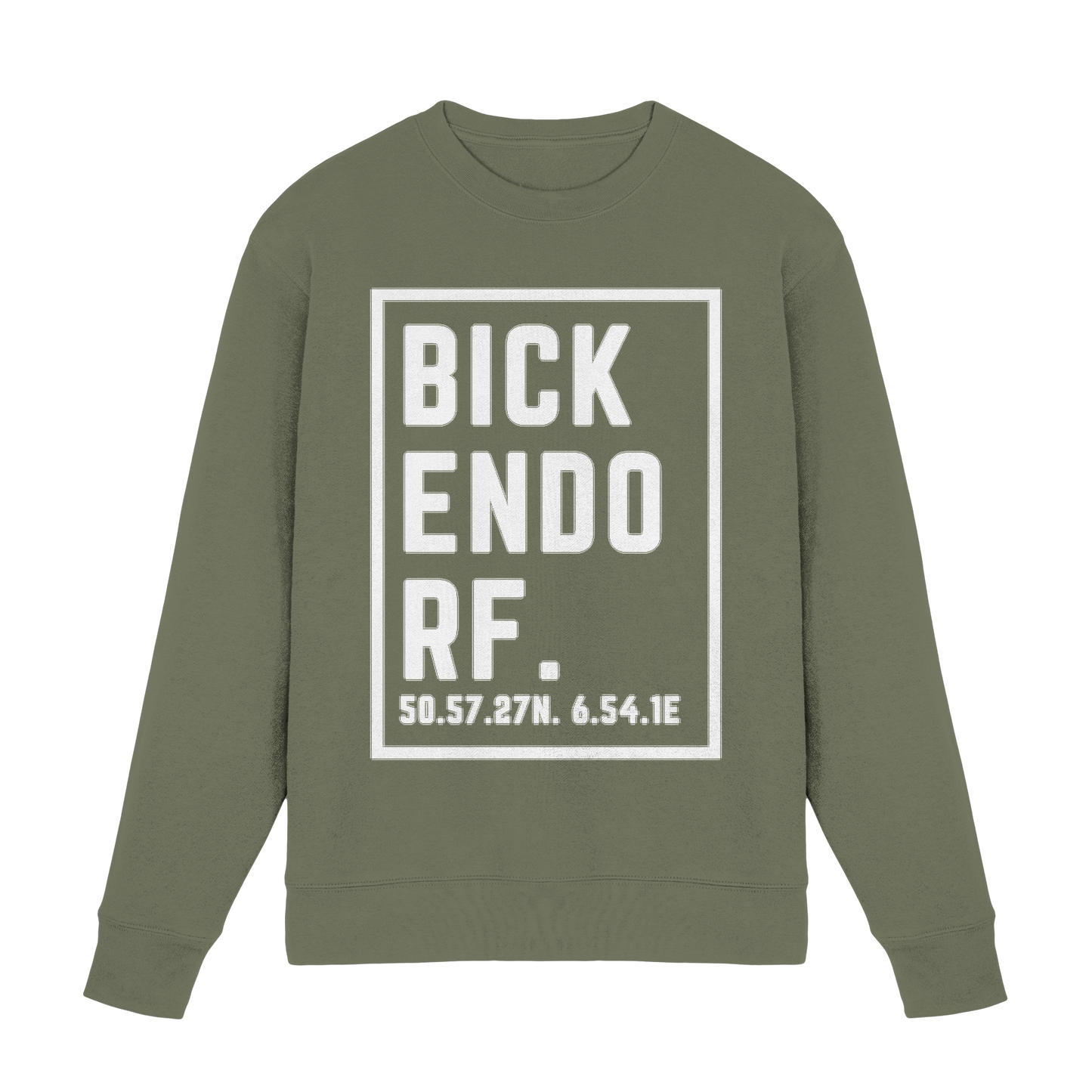 Bickendorf Koordinaten (großer Druck auf der Brust) - Premium Sweatshirt