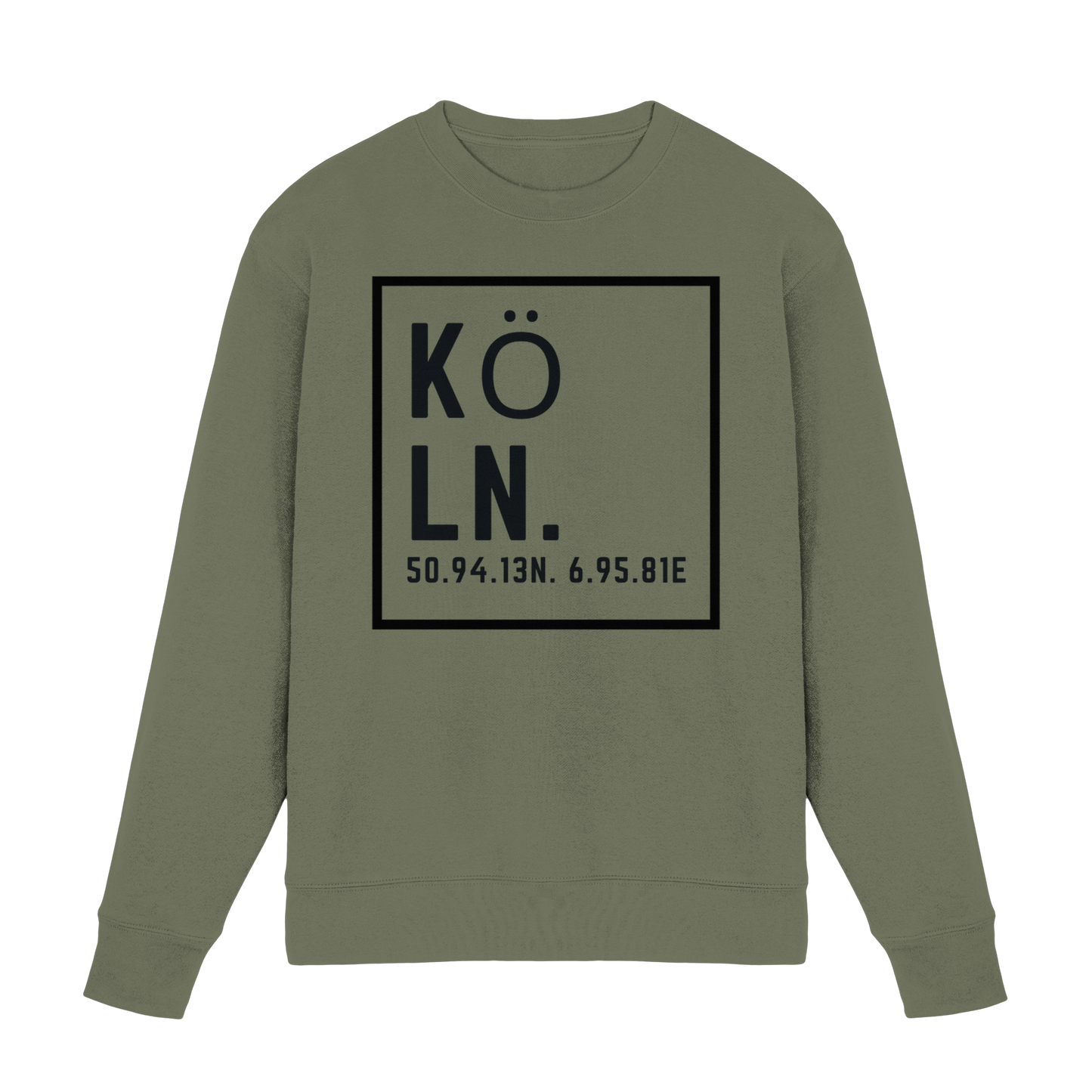 Köln Koordinaten (großer Druck auf der Brust) - Premium Sweatshirt