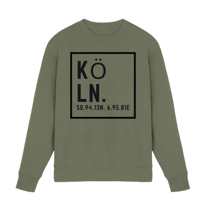 Köln Koordinaten (großer Druck auf der Brust) - Premium Sweatshirt