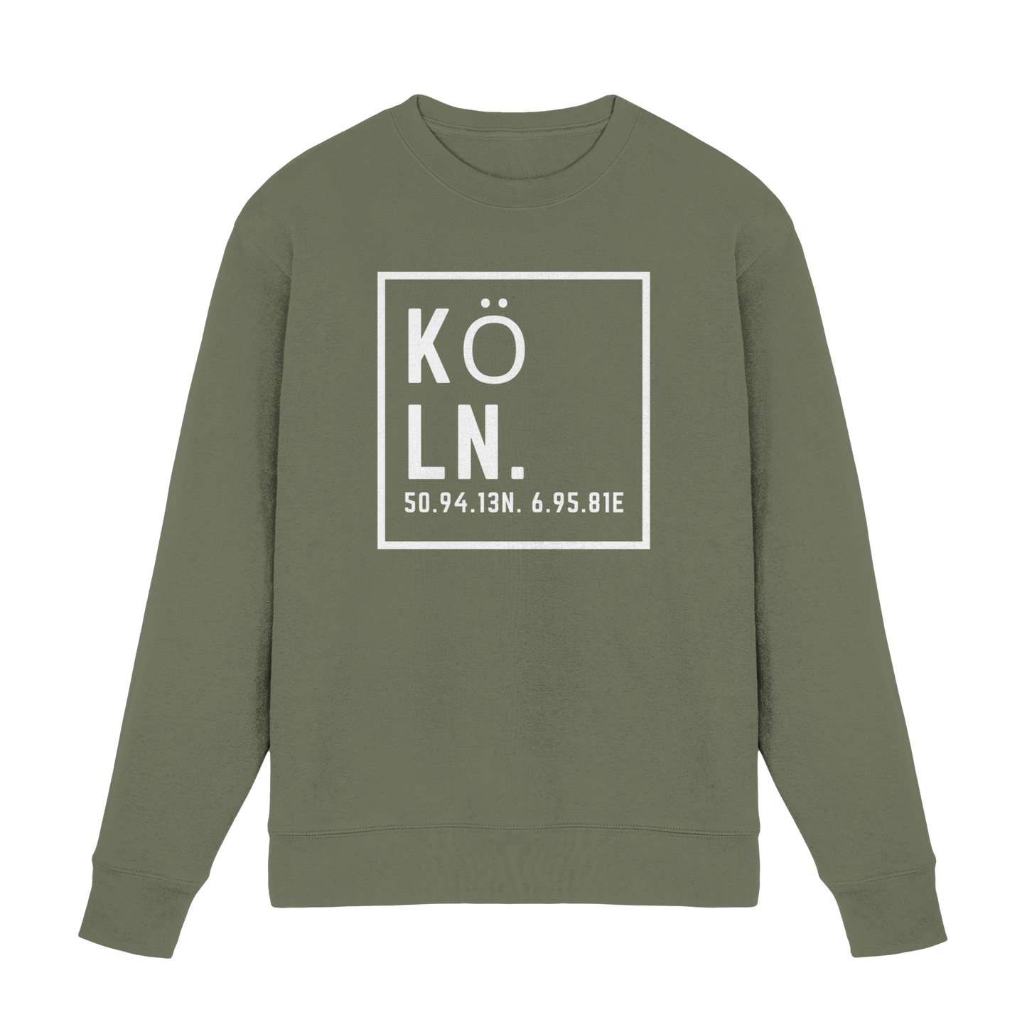 Köln Koordinaten (großer Druck auf der Brust) - Premium Sweatshirt