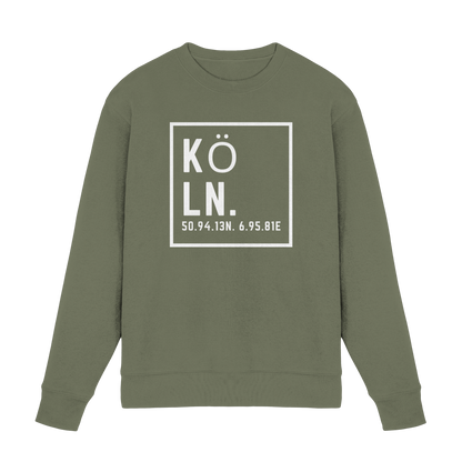 Köln Koordinaten (großer Druck auf der Brust) - Premium Sweatshirt