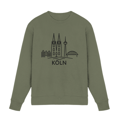 Köln Skyline (großer Druck auf der Brust) - Premium Sweatshirt